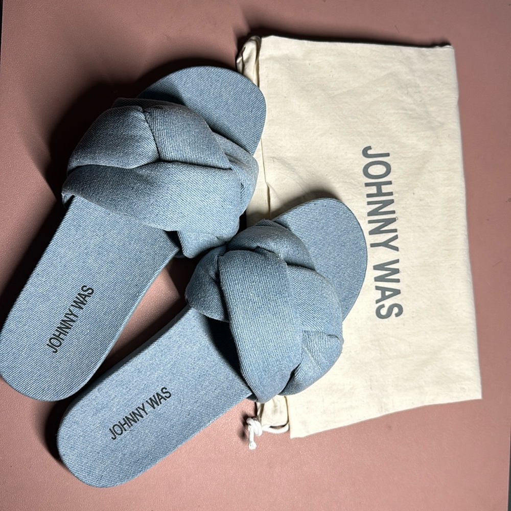 Bnib denim blue sandals